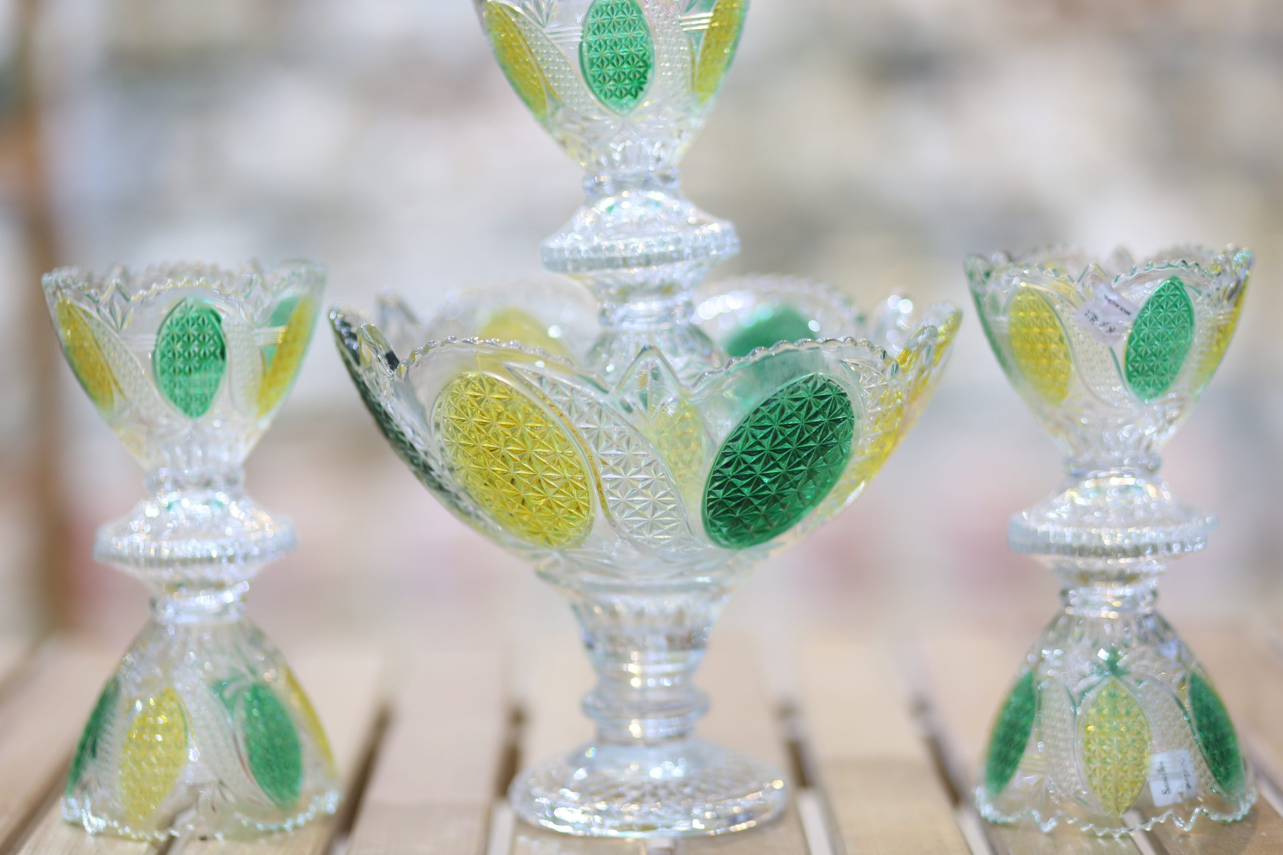 Shine Max Glass Ice Cream Set 7pcs -