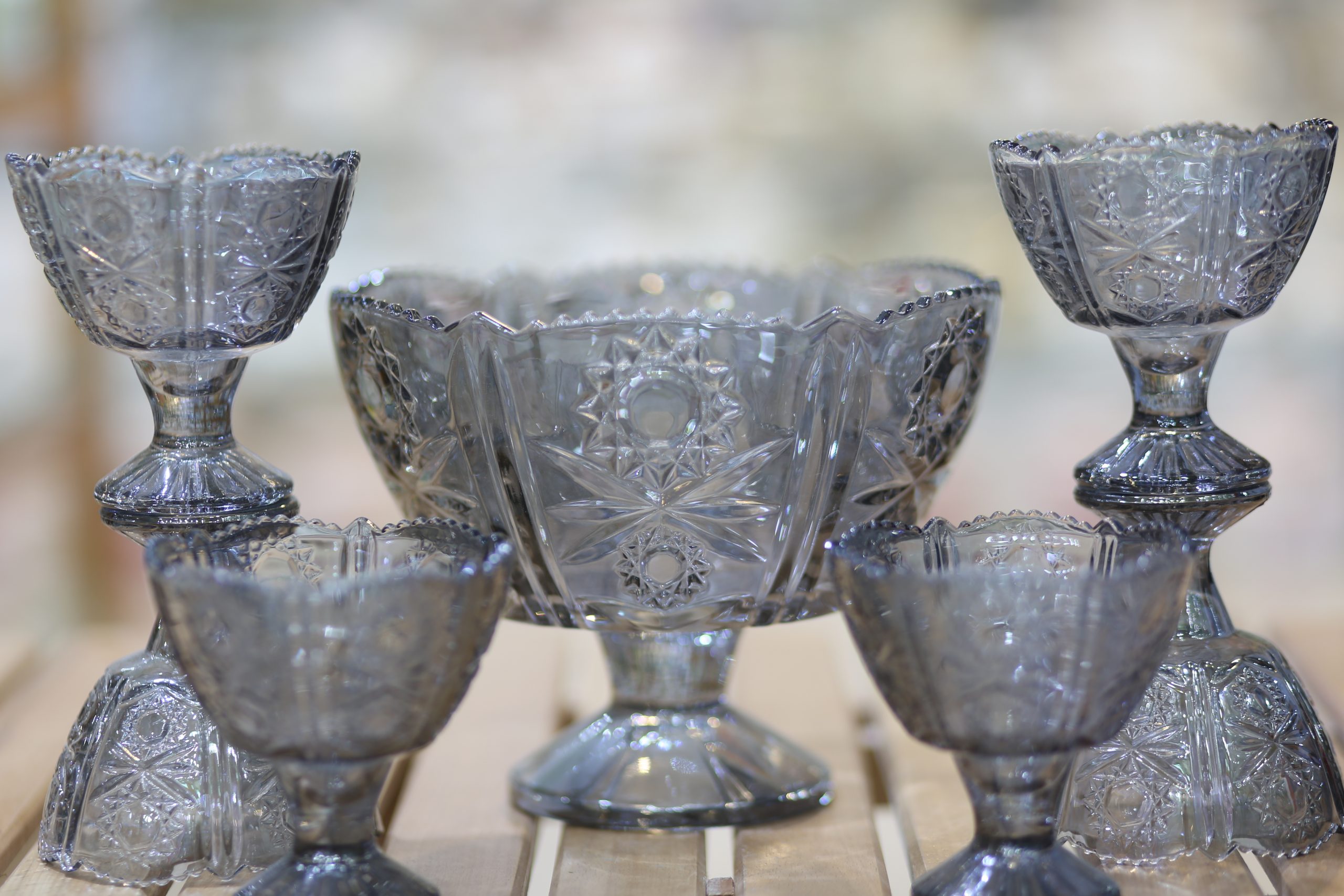 Kaida Glass Ice Cream Set 7pc -