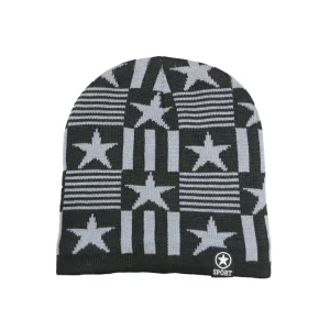 GENTS CAP WOOL BLACK STAR